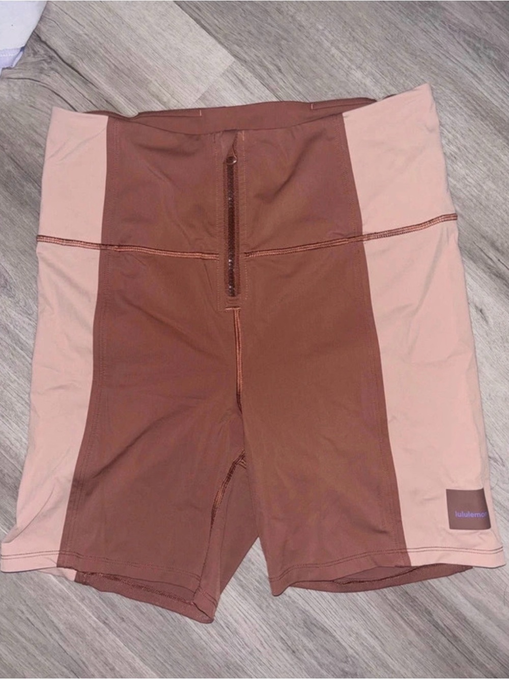 lululemon athletica Two-Tone Rose and Blush Bike Shorts